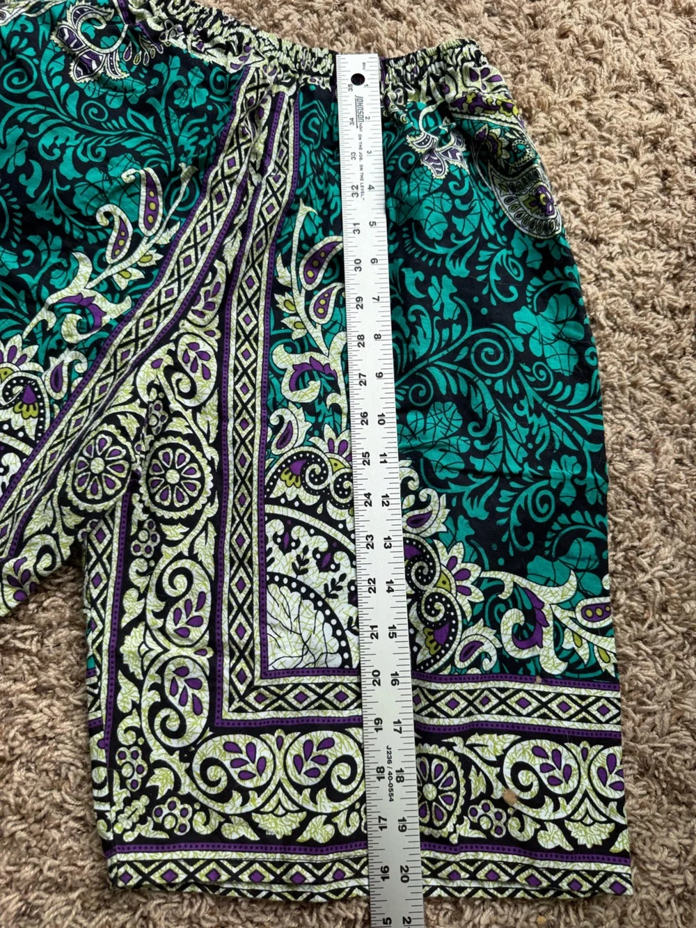Teal Bohemian Paisley Print PJ set- women